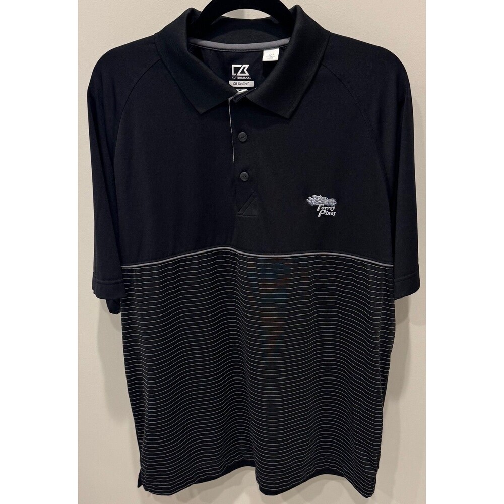 Torrey Pines Golf Course - Cutter & Buck Golf Shirt - Men's Size Large - Black